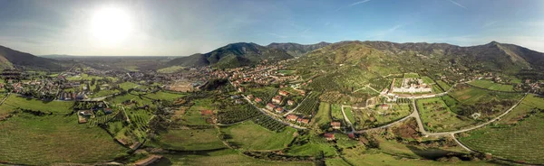 Vista Panorámica Desde Dron Certosa Calci Toscana Italia — Foto de Stock