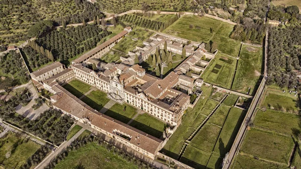 Vista Aerea Del Bellissimo Castello — Foto Stock