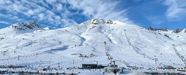 Panoramablick Auf Den Passo Del Tonale Himmelsbereich Dolomiten Italien — Stockfoto