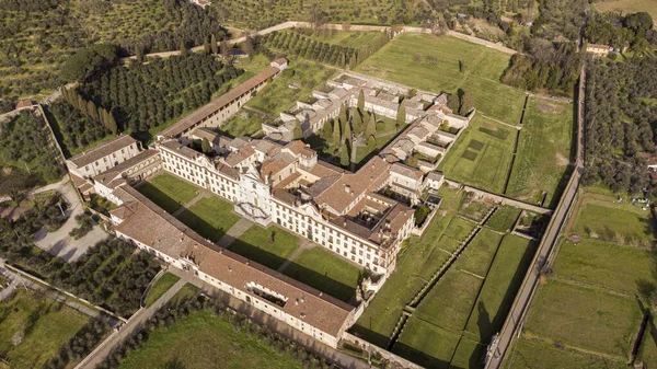 Beautiful Aerial View Charterhouse Certosa Pisa Former Carthusian Monastery Located — Stock Photo, Image