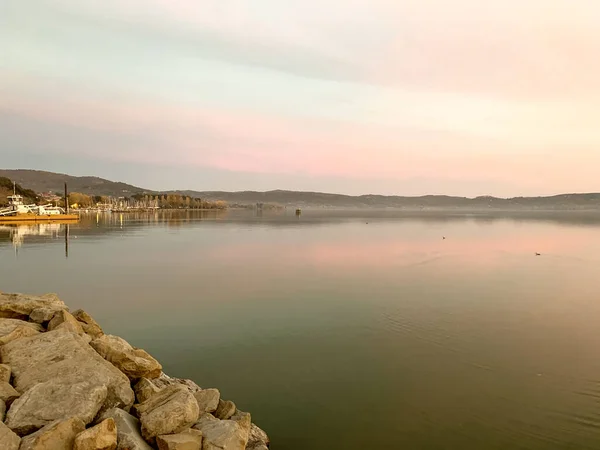 Beautiful Sunset Trasimeno Lake Umbria Italy — Stock Photo, Image