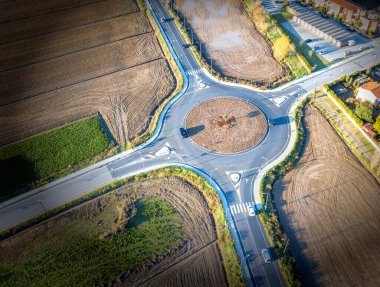 Yeni kavşak, havadan görünüm.
