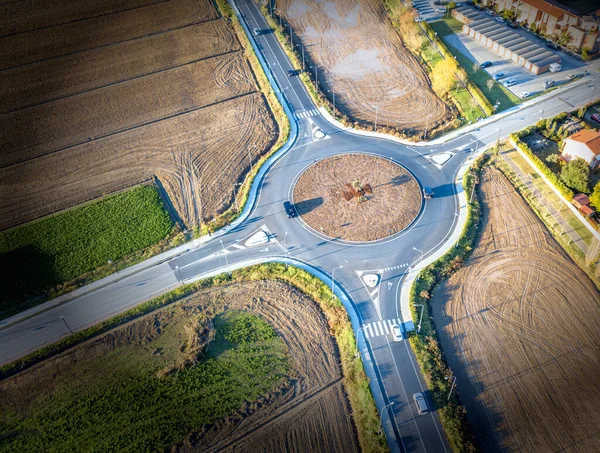 Yeni kavşak, havadan görünüm.