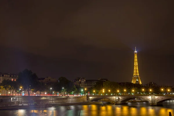 Panoramic view of Paris by night.