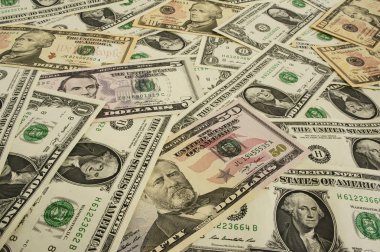 para - 1, 5, 10, 50 dolar--dan geçmiş