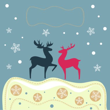 reindeers vektör çizim