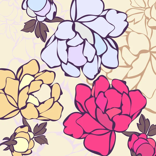 花の背景のベクトル イラスト — ストックベクタ