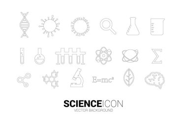 icon for science knowledge and laboratory. Concept for biology and research education.
