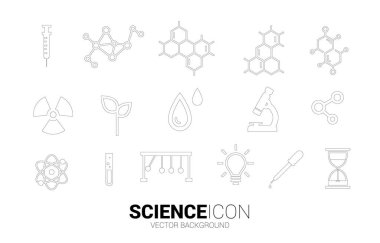 icon for science knowledge and laboratory. Concept for biology and research education.