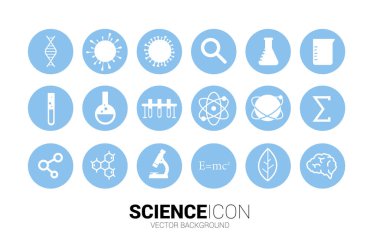 icon for science knowledge and laboratory. Concept for biology and research education.