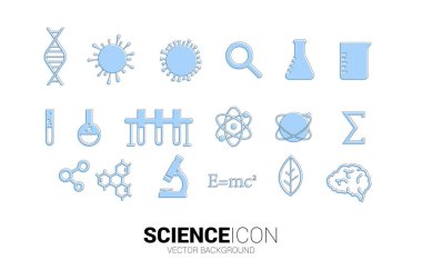 icon for science knowledge and laboratory. Concept for biology and research education.