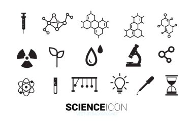 icon for science knowledge and laboratory. Concept for biology and research education.