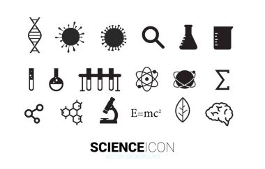 icon for science knowledge and laboratory. Concept for biology and research education.