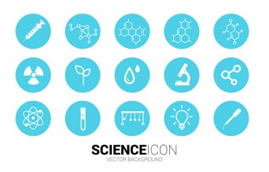 icon for science knowledge and laboratory. Concept for biology and research education.