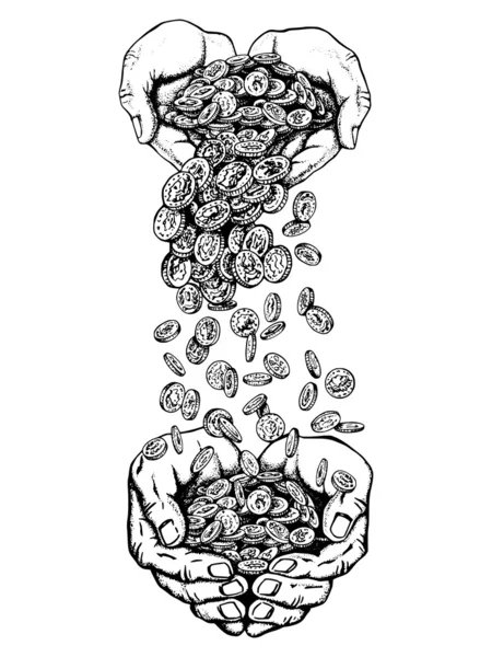 Argent de pluie — Image vectorielle