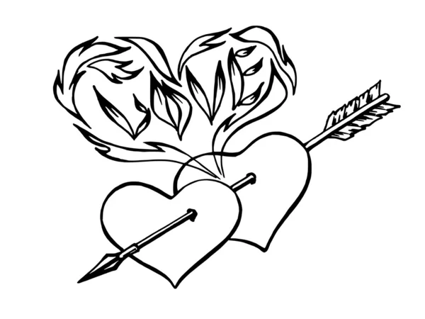 yanan Kalpler, kalp bir okla deldi