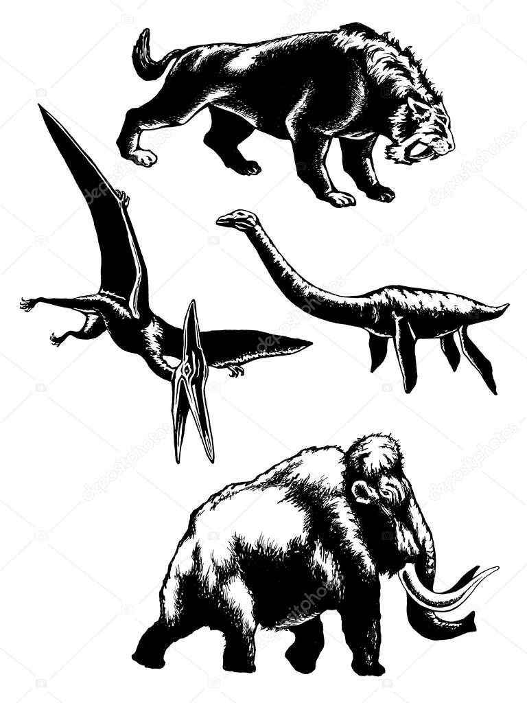 collection of prehistoric animals