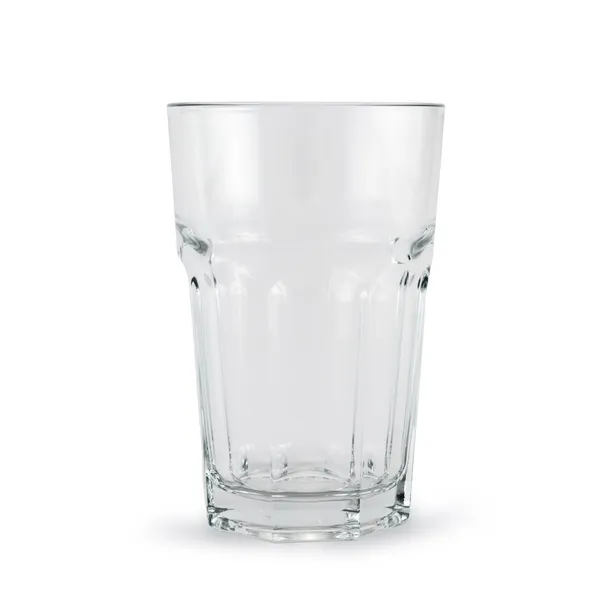 Glas mugg över vit bakgrund — Stockfoto