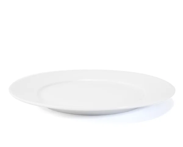 Ceramic plate over white background — Stock Photo, Image