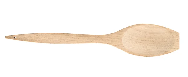 Wooden spoon isolated over white — Stock Photo, Image