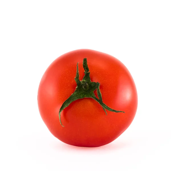 Single red tomato isolated over white — Stock Photo, Image