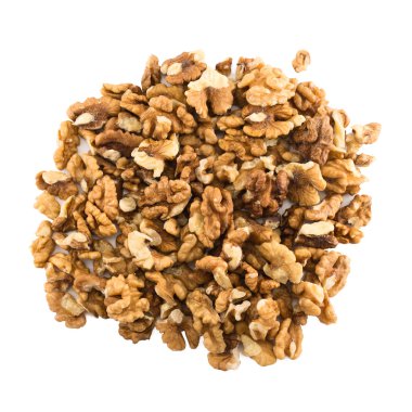 yığın wallnuts, üstten görünüm