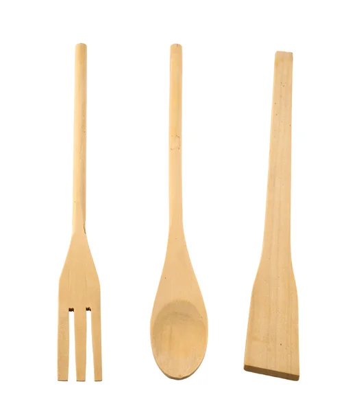 Kitchen wooden utensil isolated — Stock Photo, Image