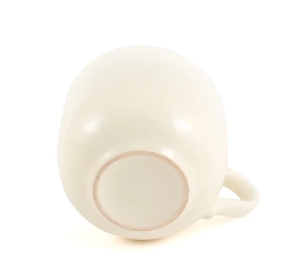 Crema ceramica tazza colorata isolato — Foto Stock