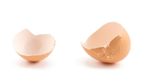 Egg shell cracked in two parts — Stock Photo, Image