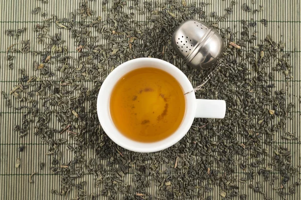 White cup of black tea — Stock Photo, Image