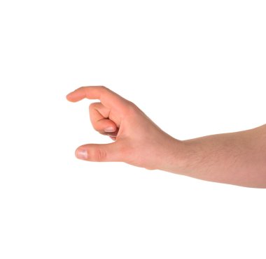 küçük boy gösteren, el izole jest