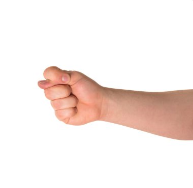 izole saldırgan el hareketi