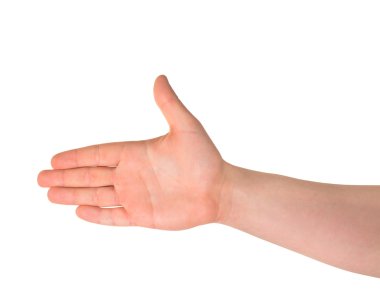 izole açılan el palm hareketi