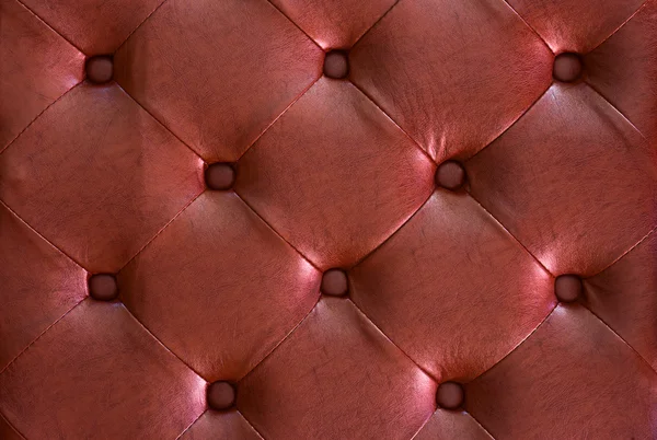 Red leather texture as background — Stock Photo, Image