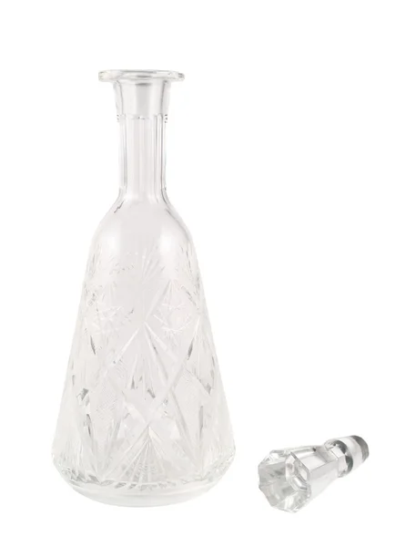Crystal glass decanter vessel isolated — Stock Photo, Image