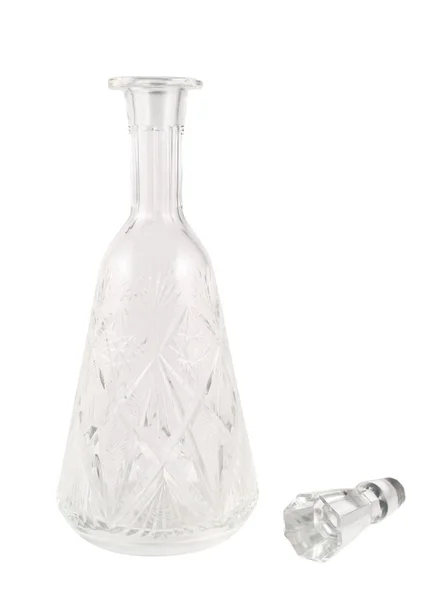 Cristallo vaso decanter di vetro isolato — Foto Stock