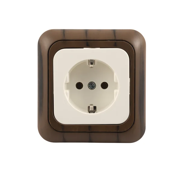 Electrical socket isolated — Stock Photo, Image