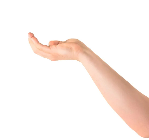 Asking for help hand gesture isolated — Stock Photo, Image