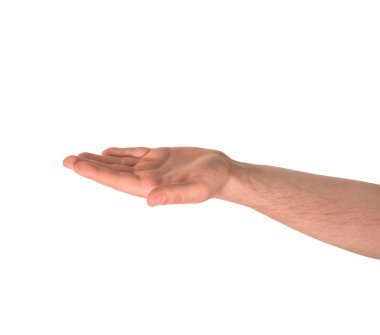 izole açılan palm el hareketi