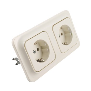 yalıtılmış elektrik double jack soket