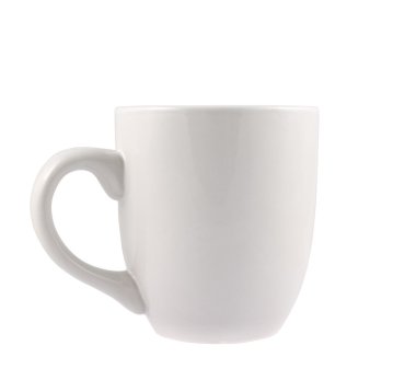 izole beyaz seramik kupa