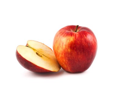 Olgun kırmızı elma izole
