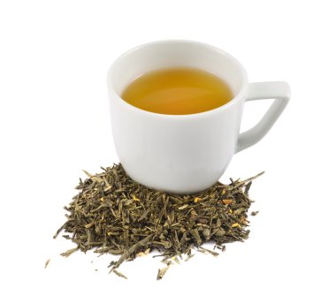 Seramik bardak çay izole