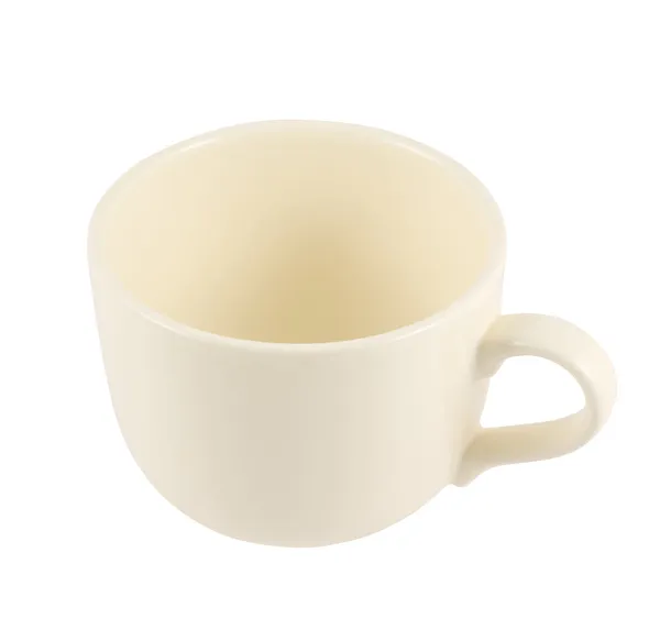 Керамічна чашка кремового кольору ізольована — стокове фото