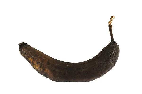 Nero marcio banana isolato — Foto Stock