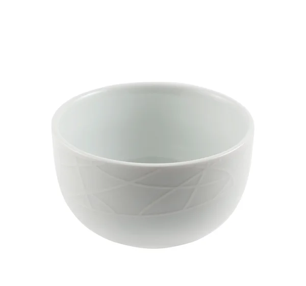 Ciotola in ceramica bianca piola — Foto Stock