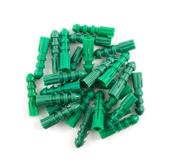 Plastic dowel pin pile isolated — Stock Photo, Image