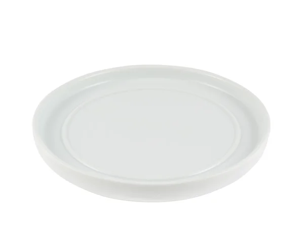 White ceramic dish plate — Stock Photo, Image