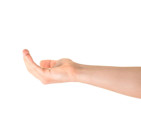 Asking for help hand gesture isolated Stock Image