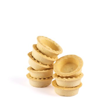 yığın boş tartlets izole